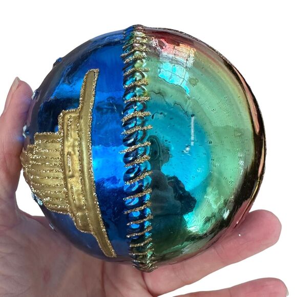 Kurt Adler Polonaise New York Glass Ornament Skyline Empire State Building 6" - Picture 6 of 9